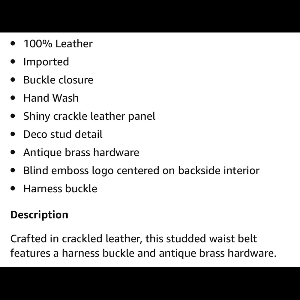 NWT FRYE Studded Belt - Picture 3 of 3